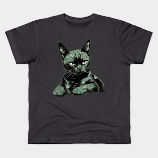 Alone Cute Cat Kids T-Shirt